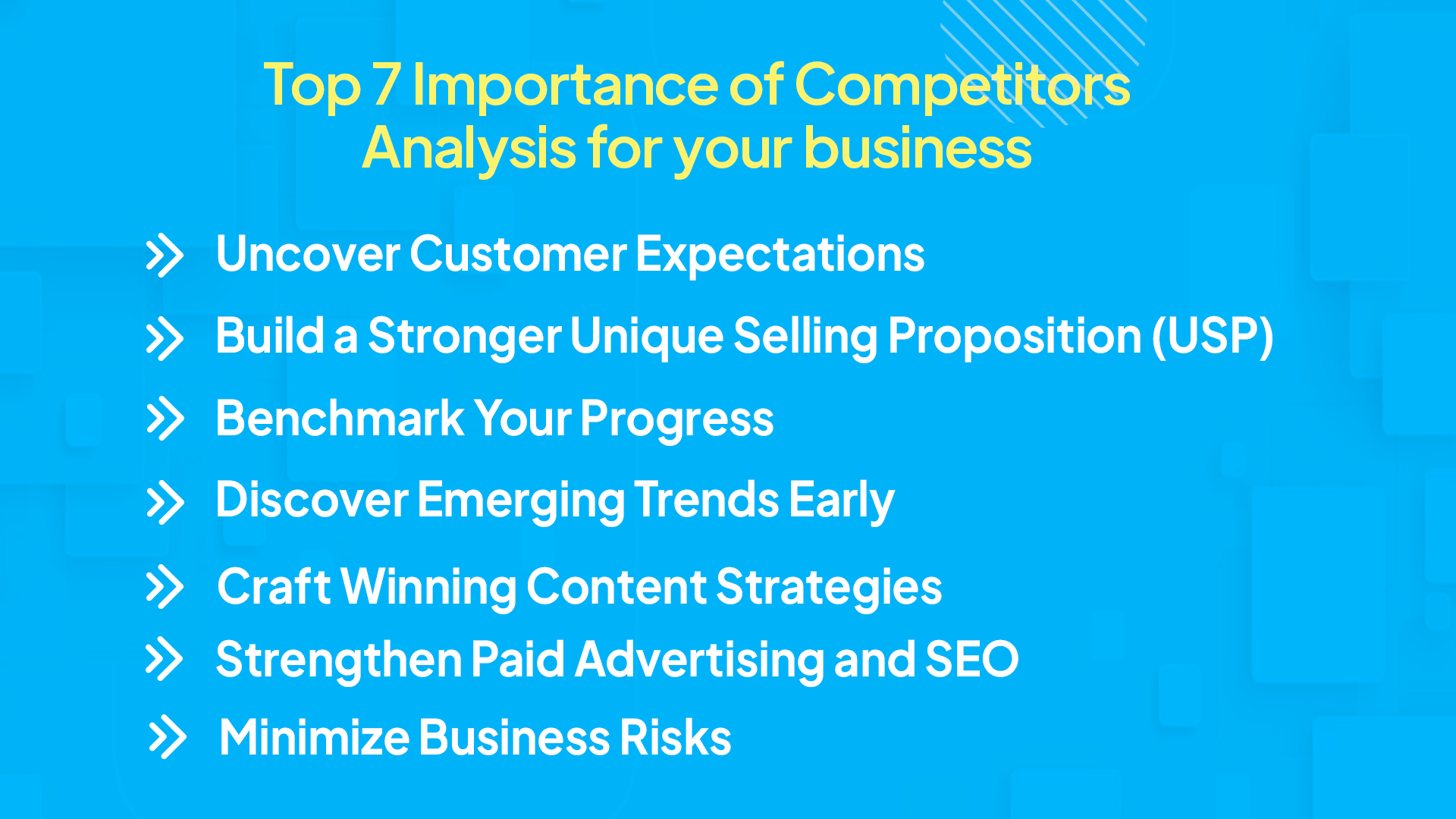 Top 7 Importance of Competitors Analysis for your business