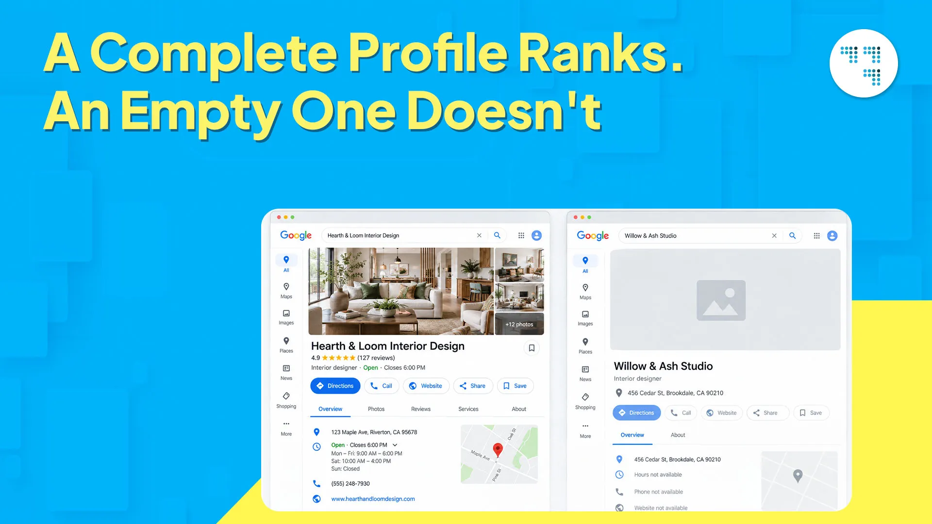 A Complete Profile Ranks. An Empty One Doesn't